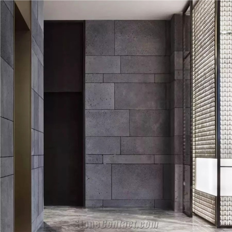 Natural Grey Basalt Stone Floor Tile