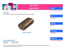 Tangential Abrasive for Polishing/Grinding Modular Granite