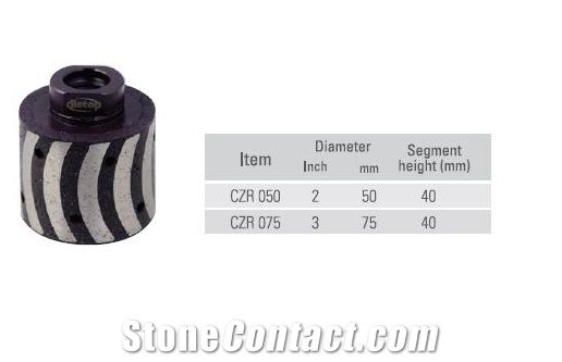 Crescent Seg Drum Wheel with Resin - Wet Grinding