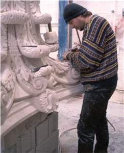 Indiana Limestone Carved Column