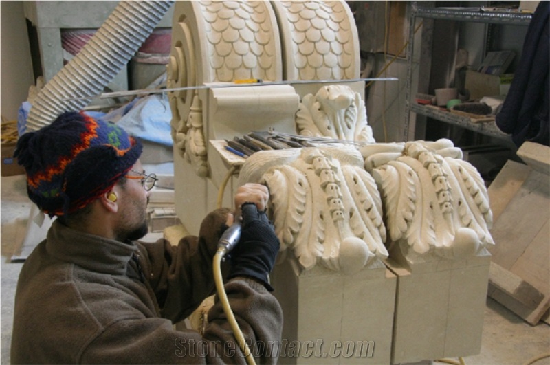 Mara Creme Limestone Masonry, Wall Ornaments