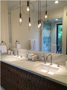 Calacatta Gold Marble Master Bathroom Top