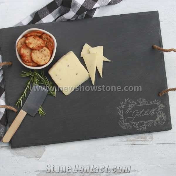 Black Slate Food Plate Slate Cheese Board