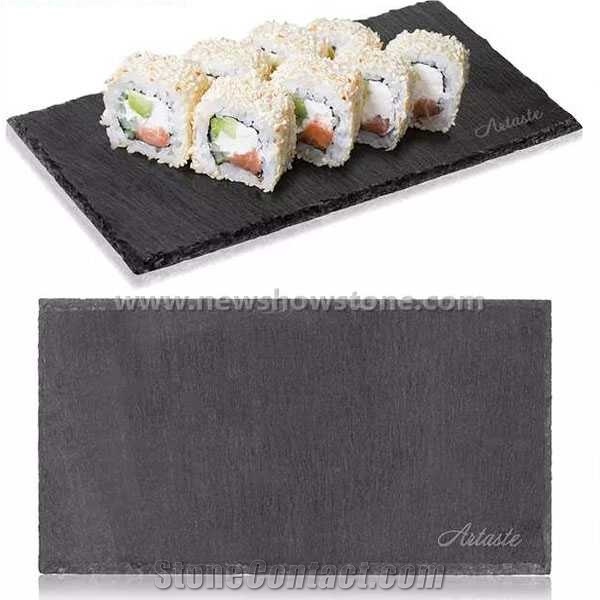 Rectangle Shape Black Square Slate Cheese Board