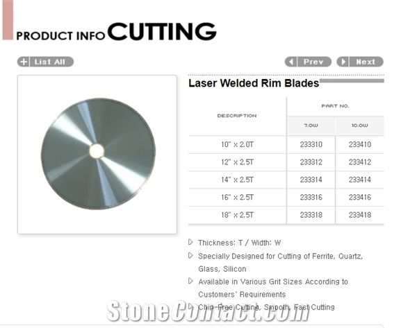 Laser Welded Rim Blades