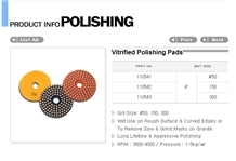 Vitrified Polishing Pads Vitrified Polishing Pads