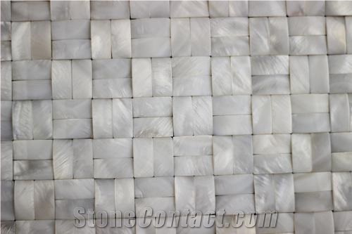3dwhite Fresh Water Shell Mosaic Tile Msw1021