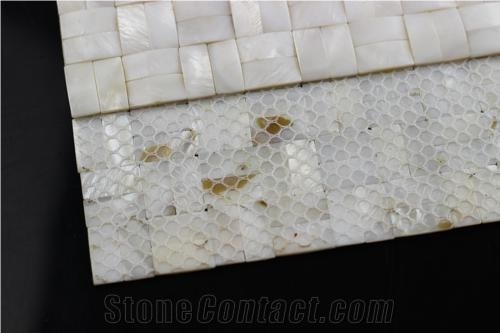 3dwhite Fresh Water Shell Mosaic Tile Msw1021