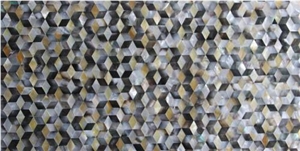 Black and Yellow Pearl Mosaic Tiles Msw1011
