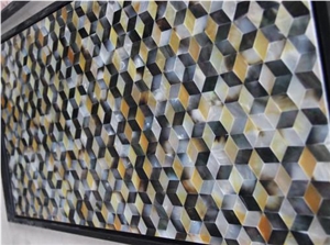 Black and Yellow Pearl Mosaic Tiles Msw1011