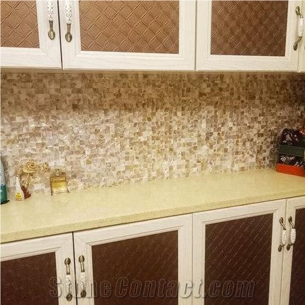 Seamless Gold Lip Seashell Mop Mosaic Msw1016