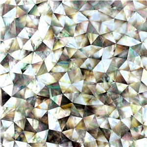 Triangle Black Lip Mop Shell Mosaic Tiles Msw1015
