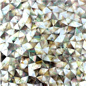 Black Shell Mosaic Tiles Aluminum Honeycomb Board