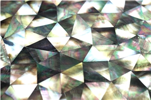 Black Shell Mosaic Tiles Aluminum Honeycomb Board