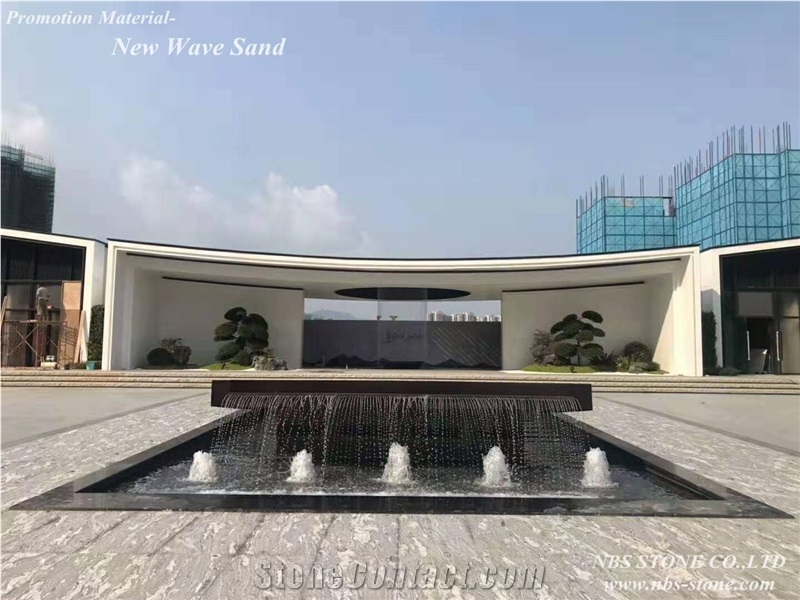 New Wave Sand Granite Wall Floor Covering Project