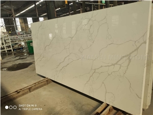 Artificial Marble Bianco Calacatta Quartz Stone Slab