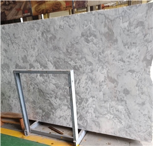 Silver Cloudy White Marble Slab,Fantasy Spray Vein Silver Cloudy White Marble Slab,Fantasy Spray Vein