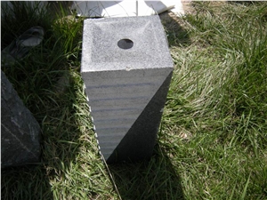 Dark Grey Granite Fountain Stone for Garden Dec