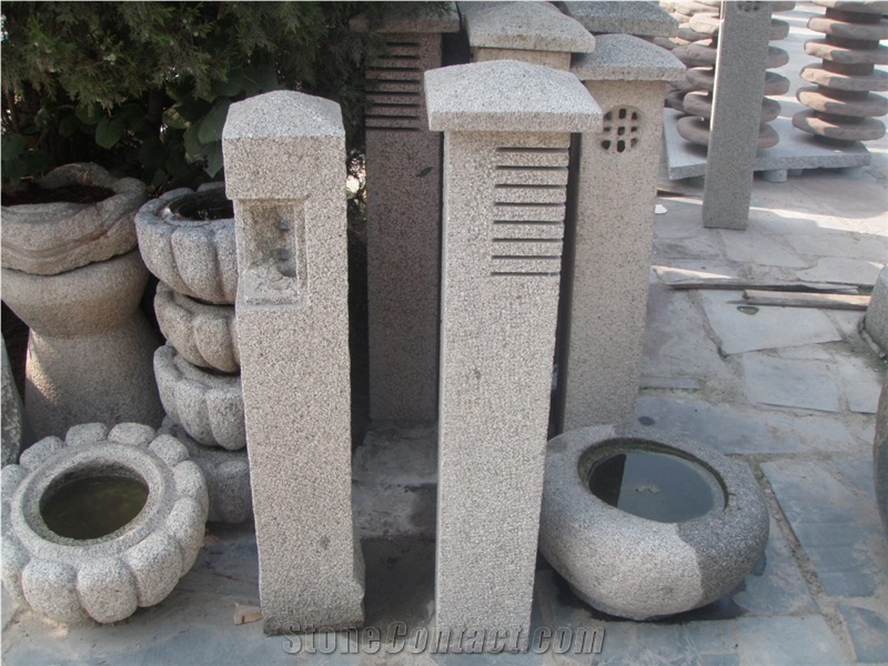 Garden Lanterns in Blue Lime Stone