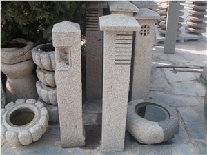 Garden Lanterns in Blue Lime Stone