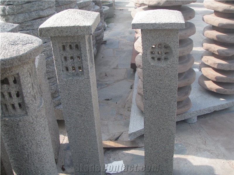 Garden Lanterns in Blue Lime Stone