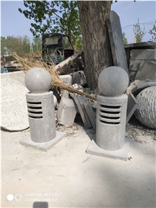 Garden Lanterns in Blue Lime Stone