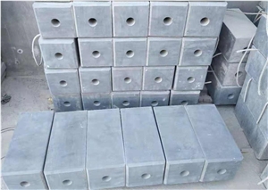 Parking Stone,Flagpole Base in Blue Limestone,L828
