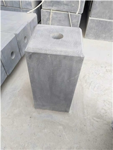Parking Stone,Flagpole Base in Blue Limestone,L828