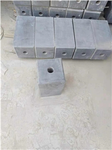 Parking Stone,Flagpole Base in Blue Limestone,L828