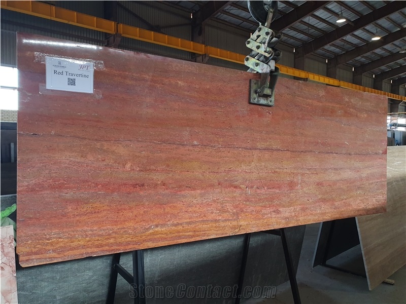 Red Travertine Blocks