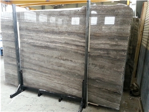Grayish Travertine Vein Cut Polished Slabs-Tile Grayish Travertine Vein Cut Polished Slabs-Tile