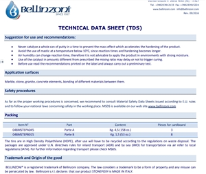 Bellinzoni Stonepoxy Epoxy Adhesive