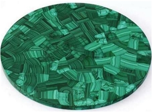 Green Melachite Semiprecious Stone Table Top