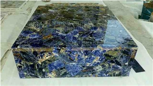 Sodalite Blue Semiprecious Stone Table Top Sodalite Blue Semiprecious Stone Table Top