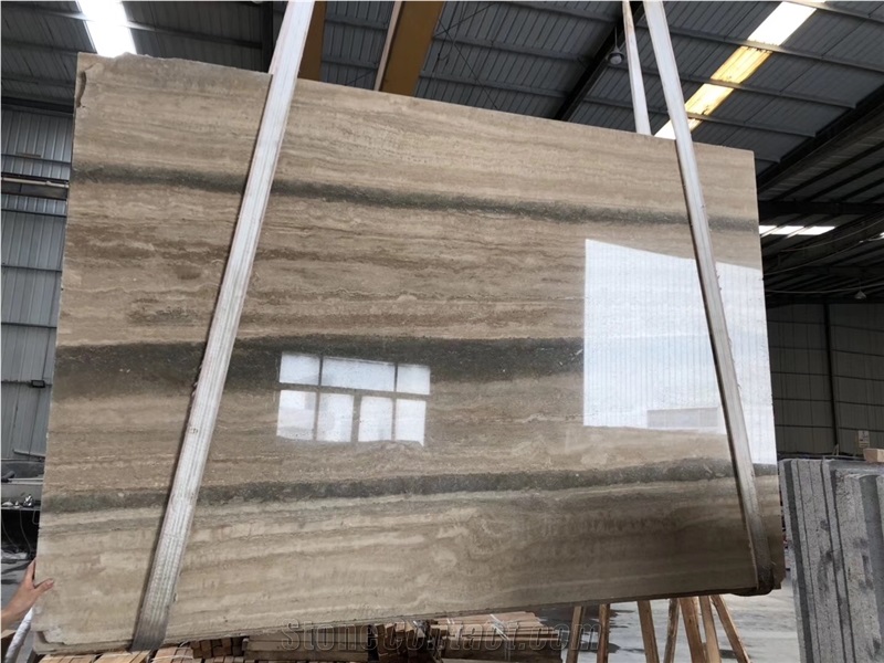 Affordable Silver Travertine Polished Slabs