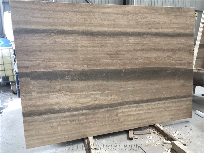 Affordable Silver Travertine Polished Slabs