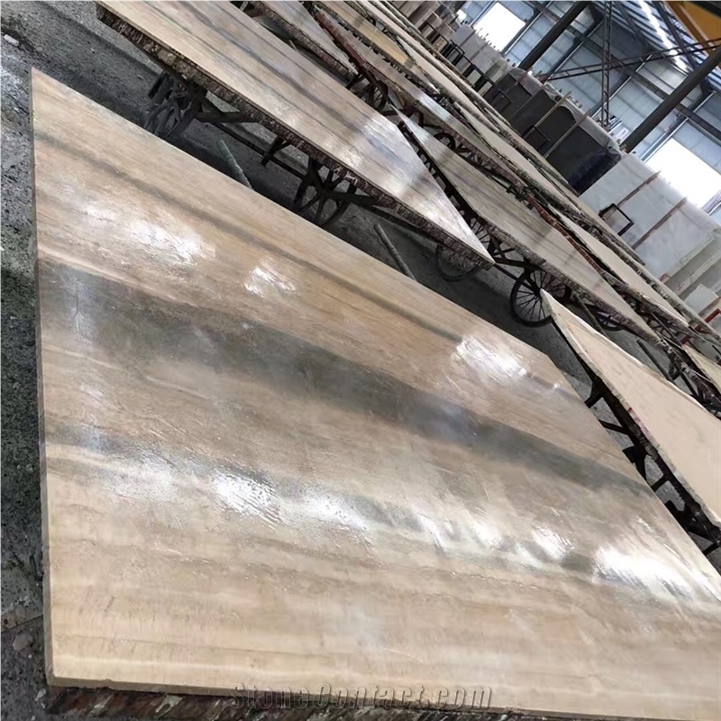 Affordable Silver Travertine Polished Slabs