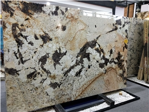 Brazil Havana Gold Granite Slabs for Hotel Project