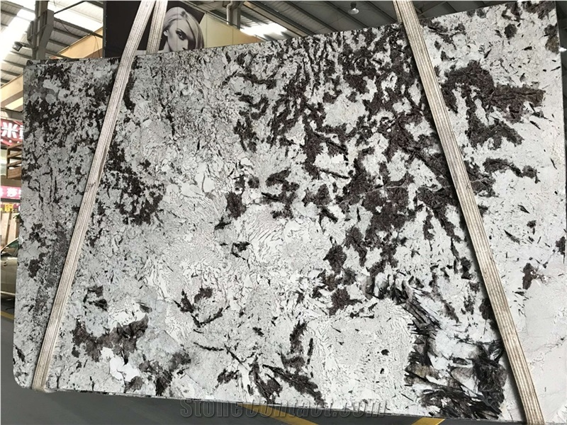 Brazil Snow Mountain Silver Fox Granite Slabs