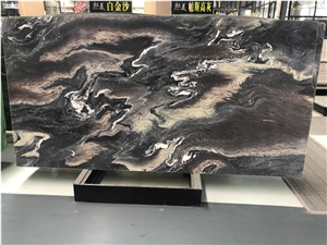 China Landscape Purple Marble Slab