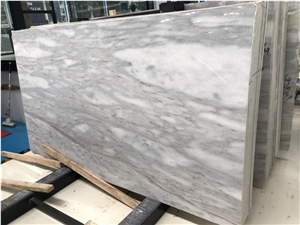 China White Kyknos Marble Slab for Table Top