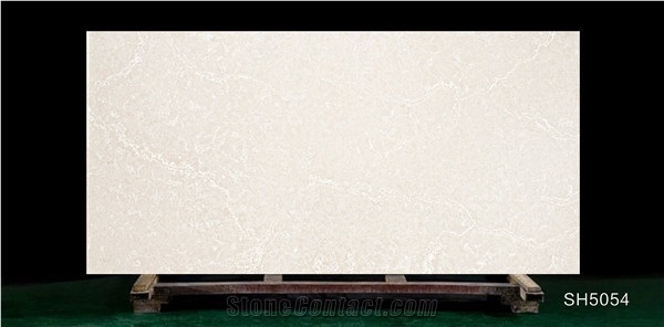 Fabricated Crema Marfil Quartz for Vanity Top
