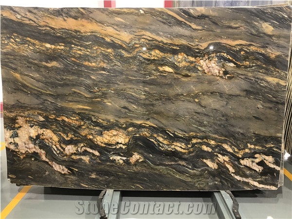 Luxury Nero Picasso Gold Granite for Table Top