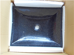 Black Galaxy Granite Sink, Black Granite Washbasin Black Galaxy Granite Sink, Black Granite Washbasin