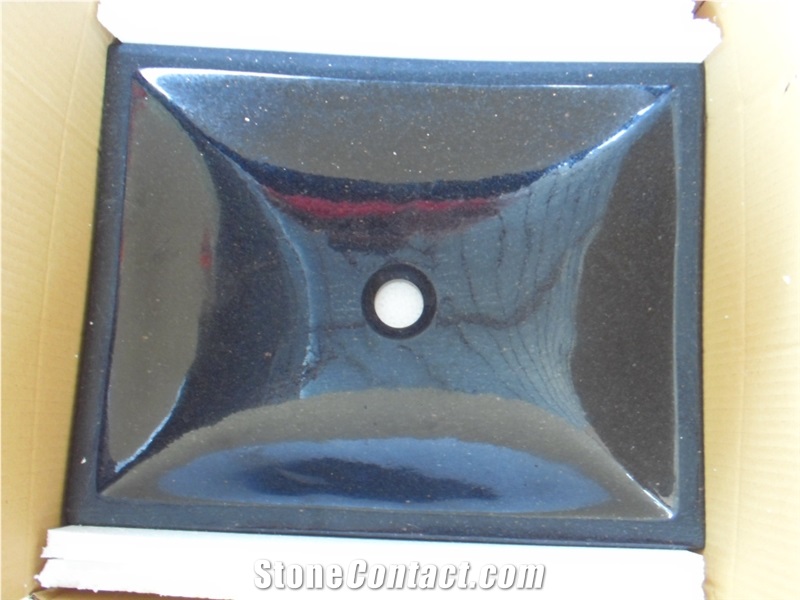 Black Galaxy Granite Sink, Black Granite Washbasin