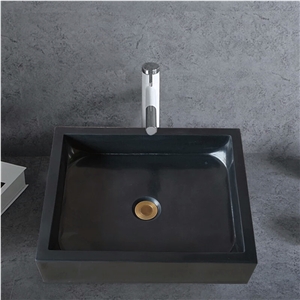 Shanxi Black Granite Washbasin,Stone Bathroom Sink