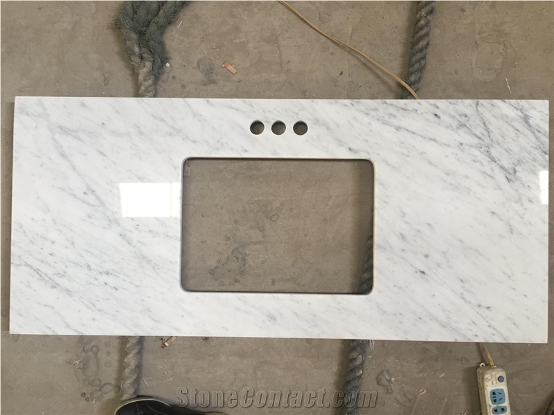 Bianco Cararra White Marble Countertop Vanity Top