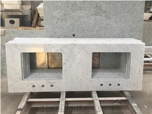 Bianco Cararra White Marble Countertop Vanity Top