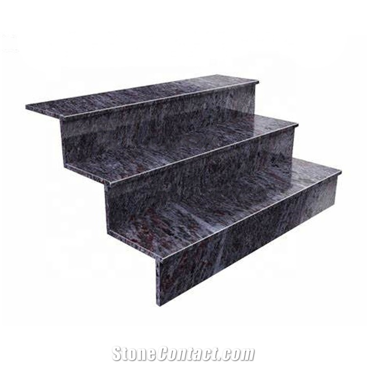 Bahama Blue Granite Seamless Stair
