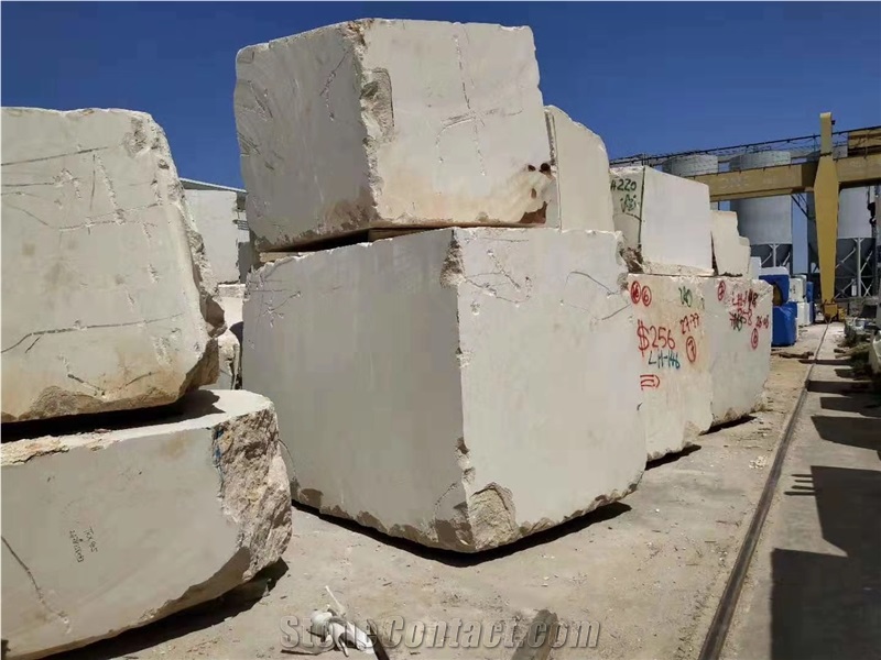 Cheap Light Beige Pakistan Limestone Big Blocks